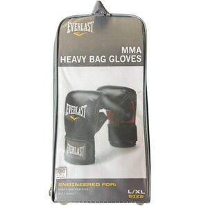 Everlast MMA Heavy Bag Gloves Black L/XL Heavy Bag Training Mitt Work New
